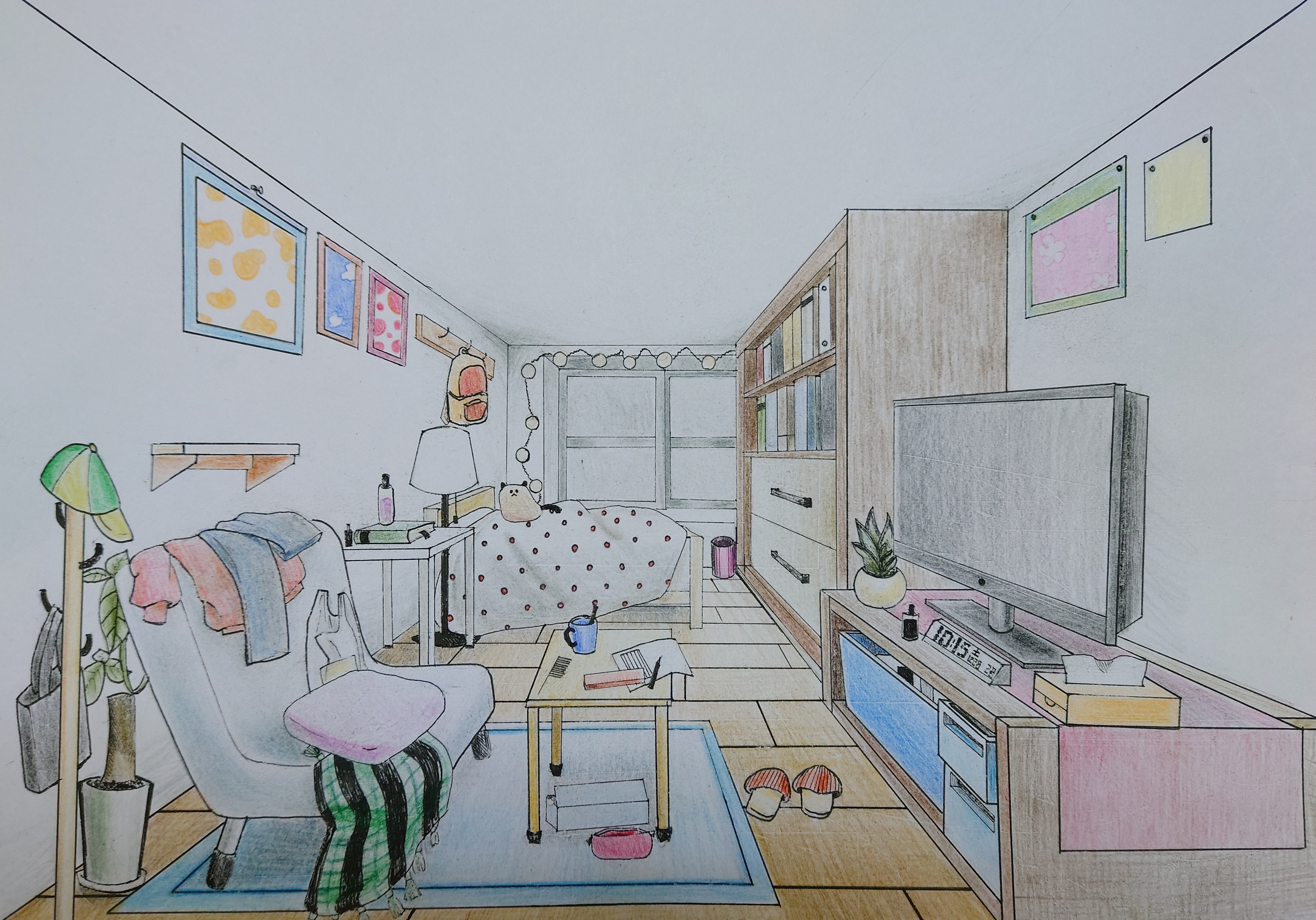 透視図法を使った作品