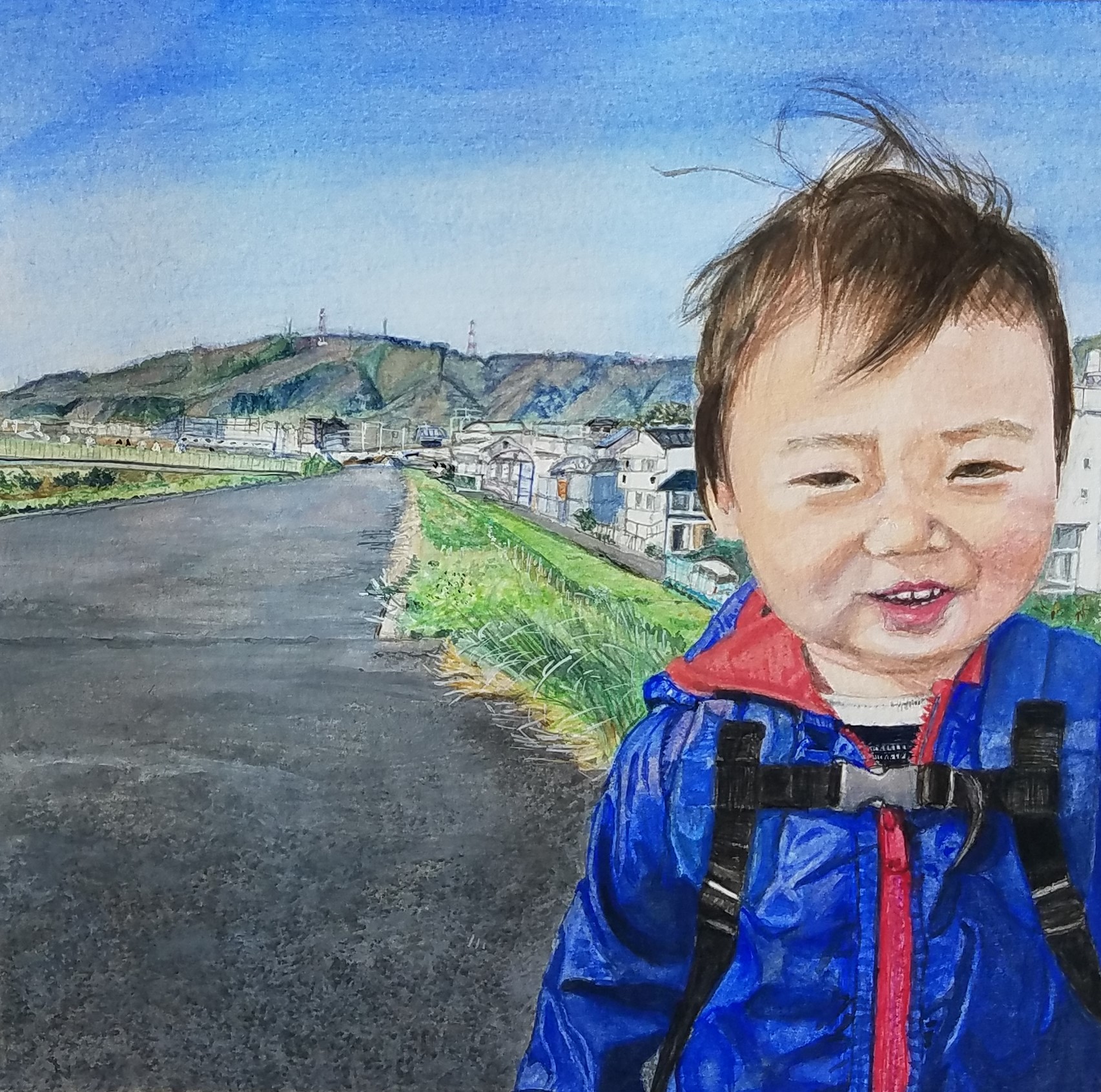 水彩画（アクリルも使用）